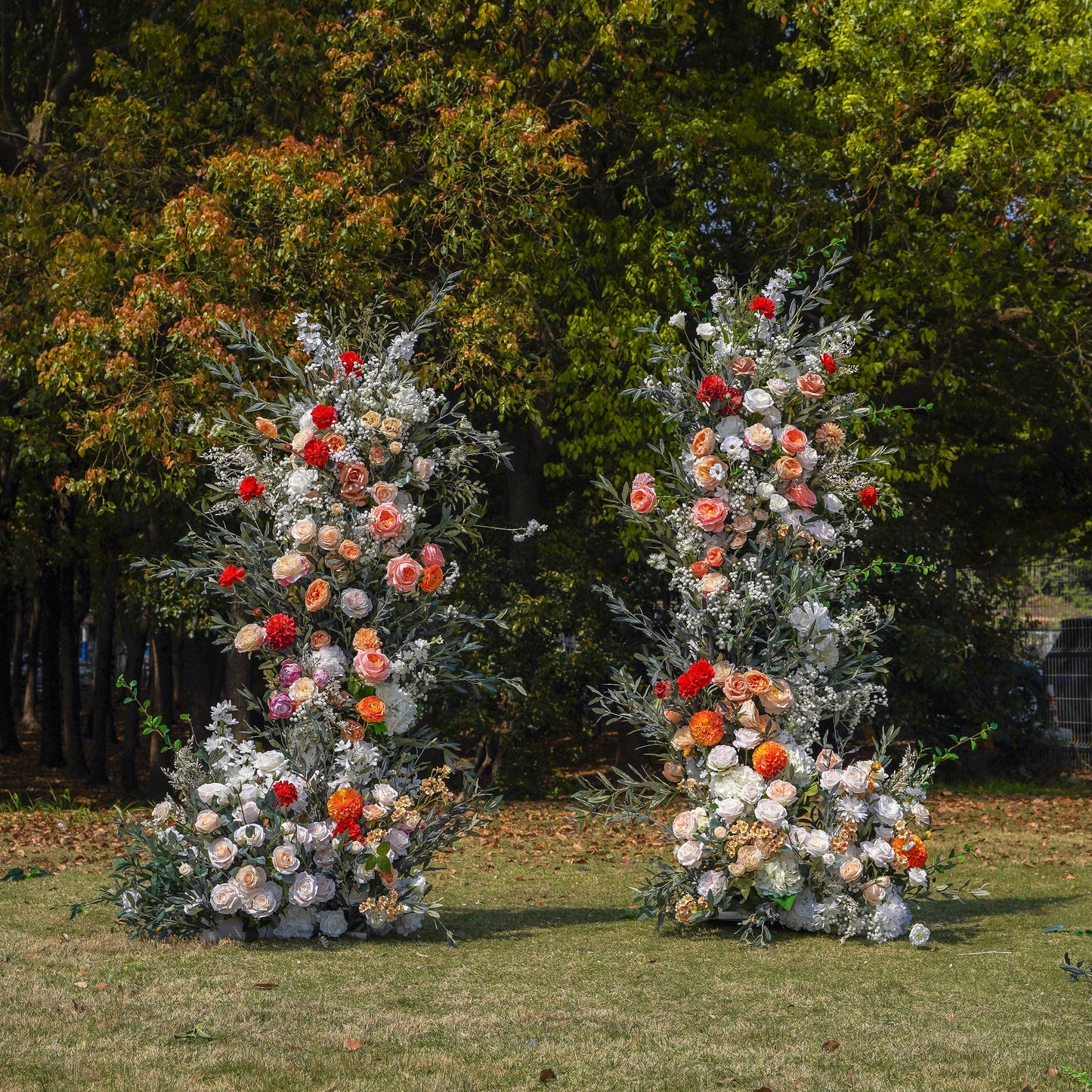 TERRA COTTA-  FLOWER COLUMNS