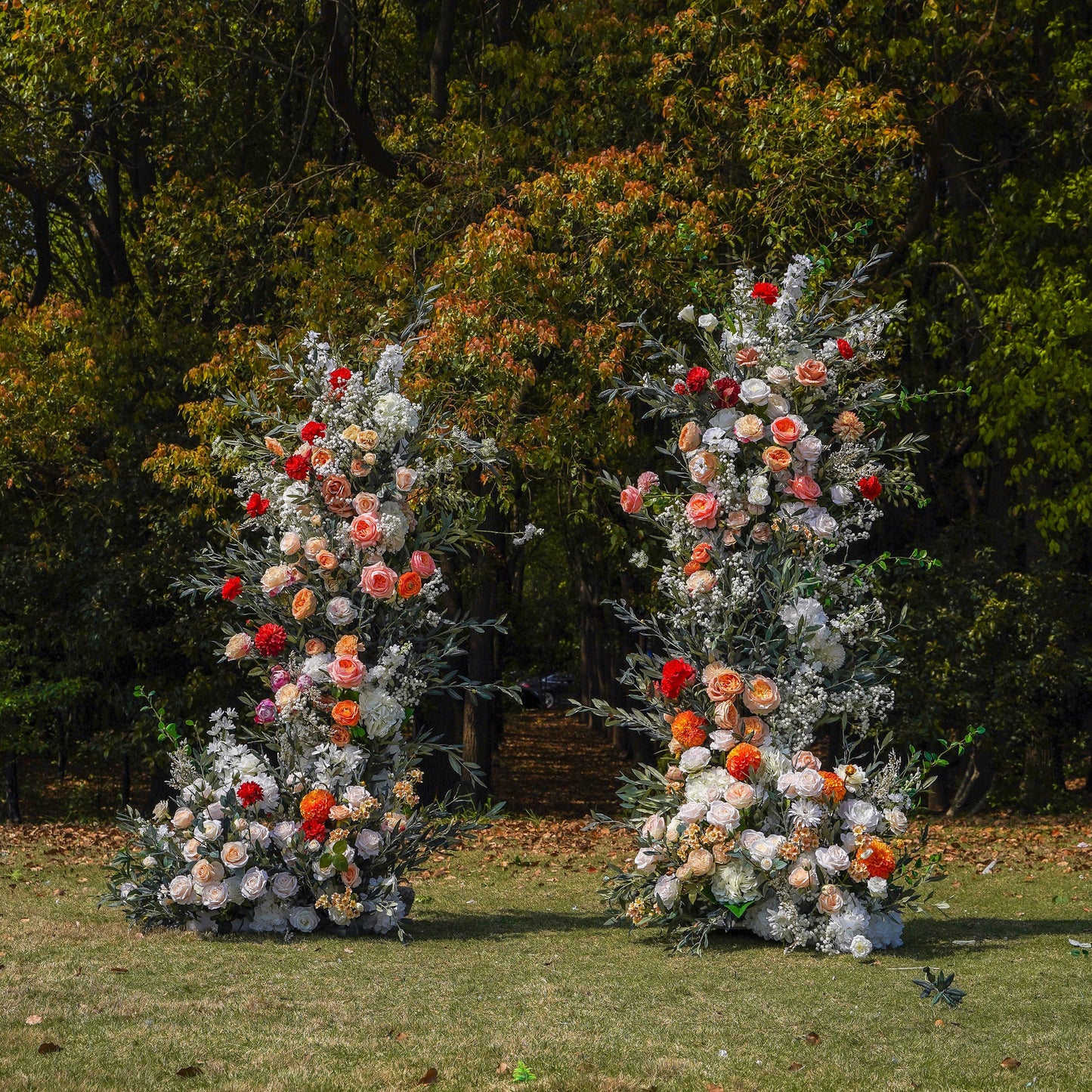 TERRA COTTA-  FLOWER COLUMNS