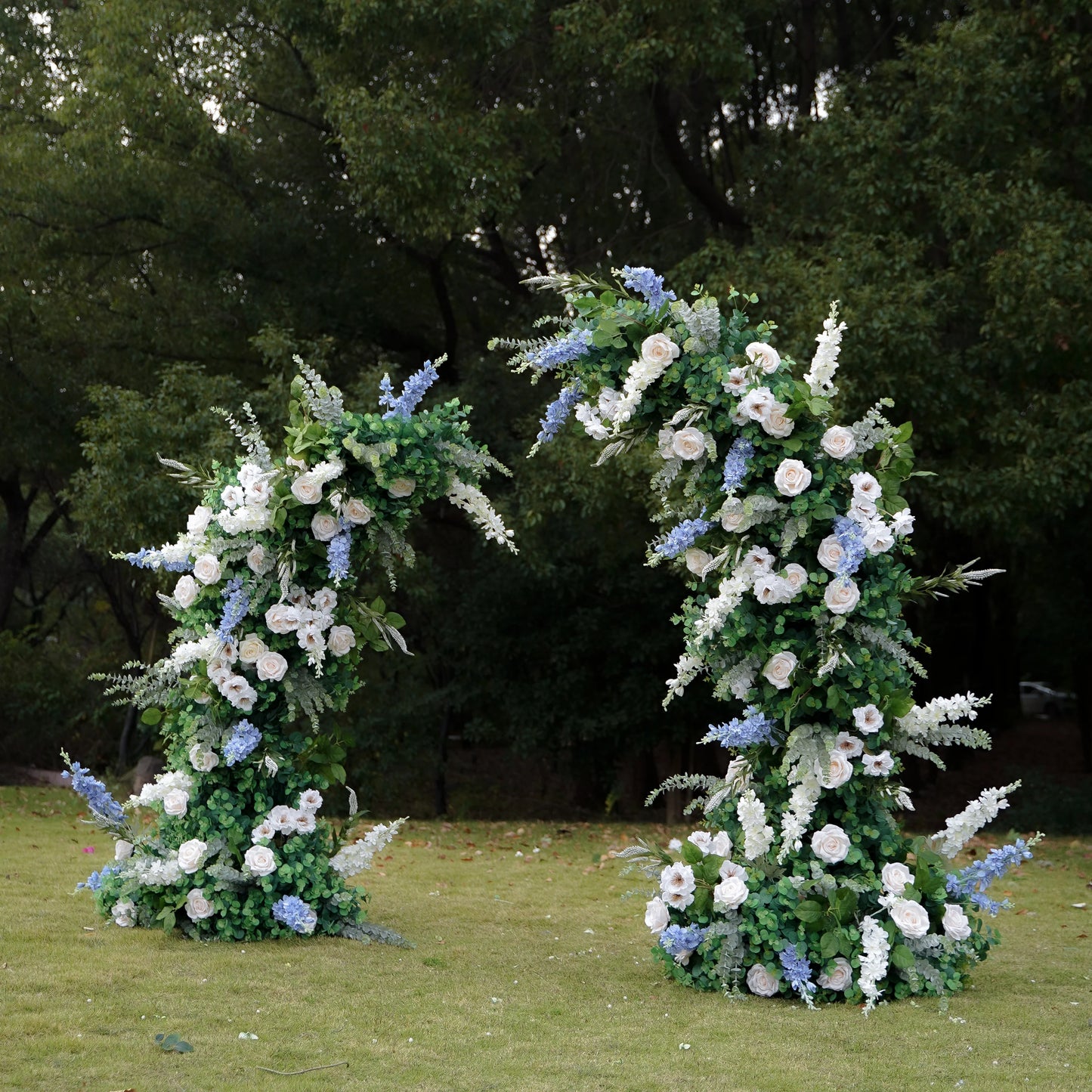 DENIM- FLORAL HORN ARCH