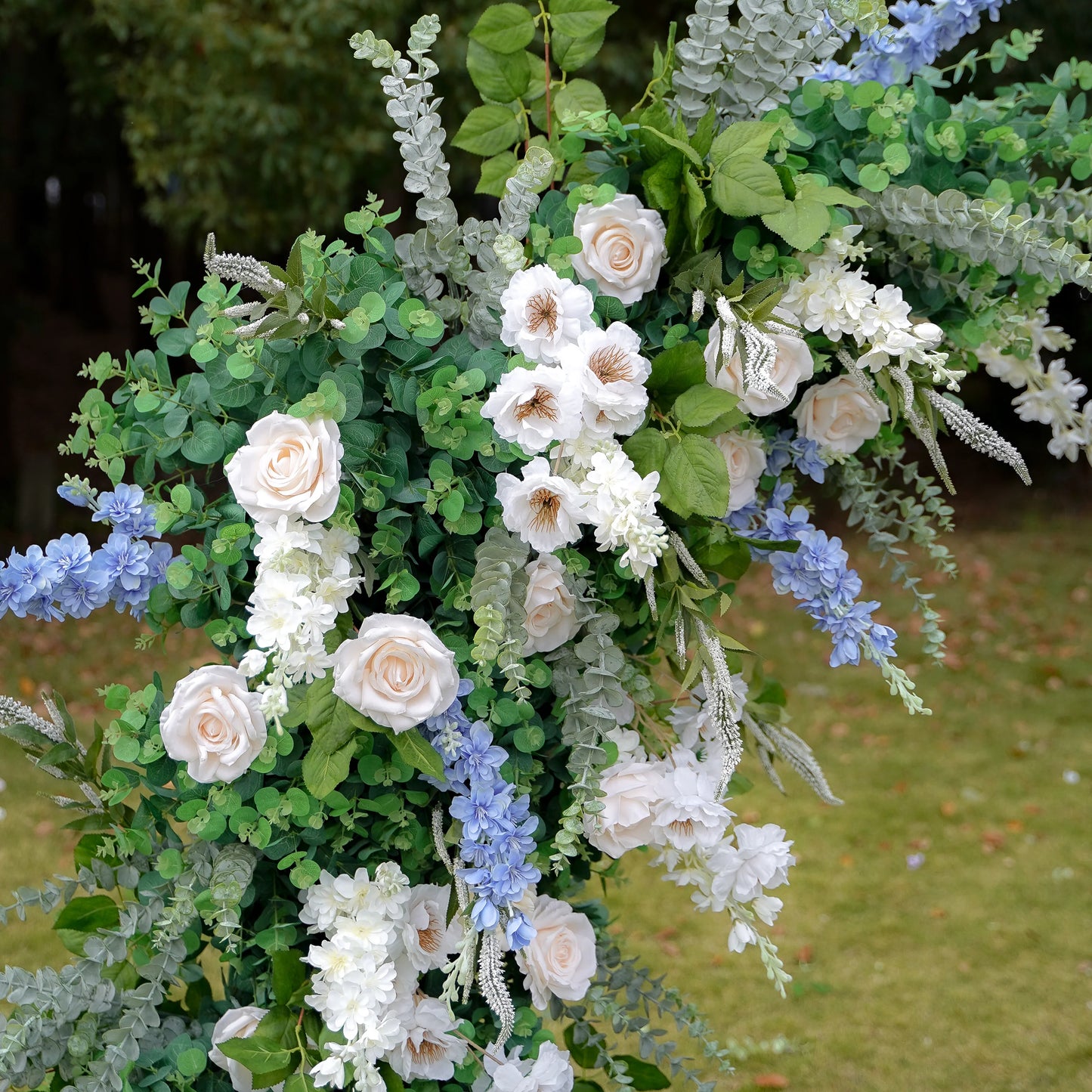 DENIM- FLORAL HORN ARCH