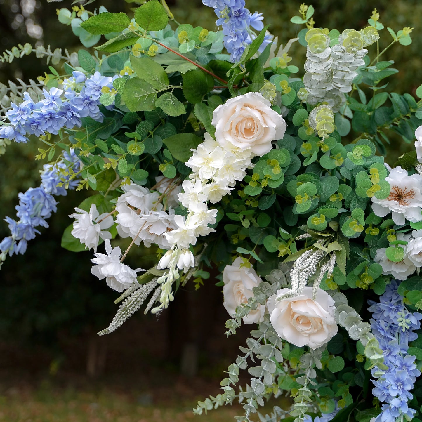 DENIM- FLORAL HORN ARCH